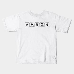 Aaron in Scrabble Letter Kids T-Shirt